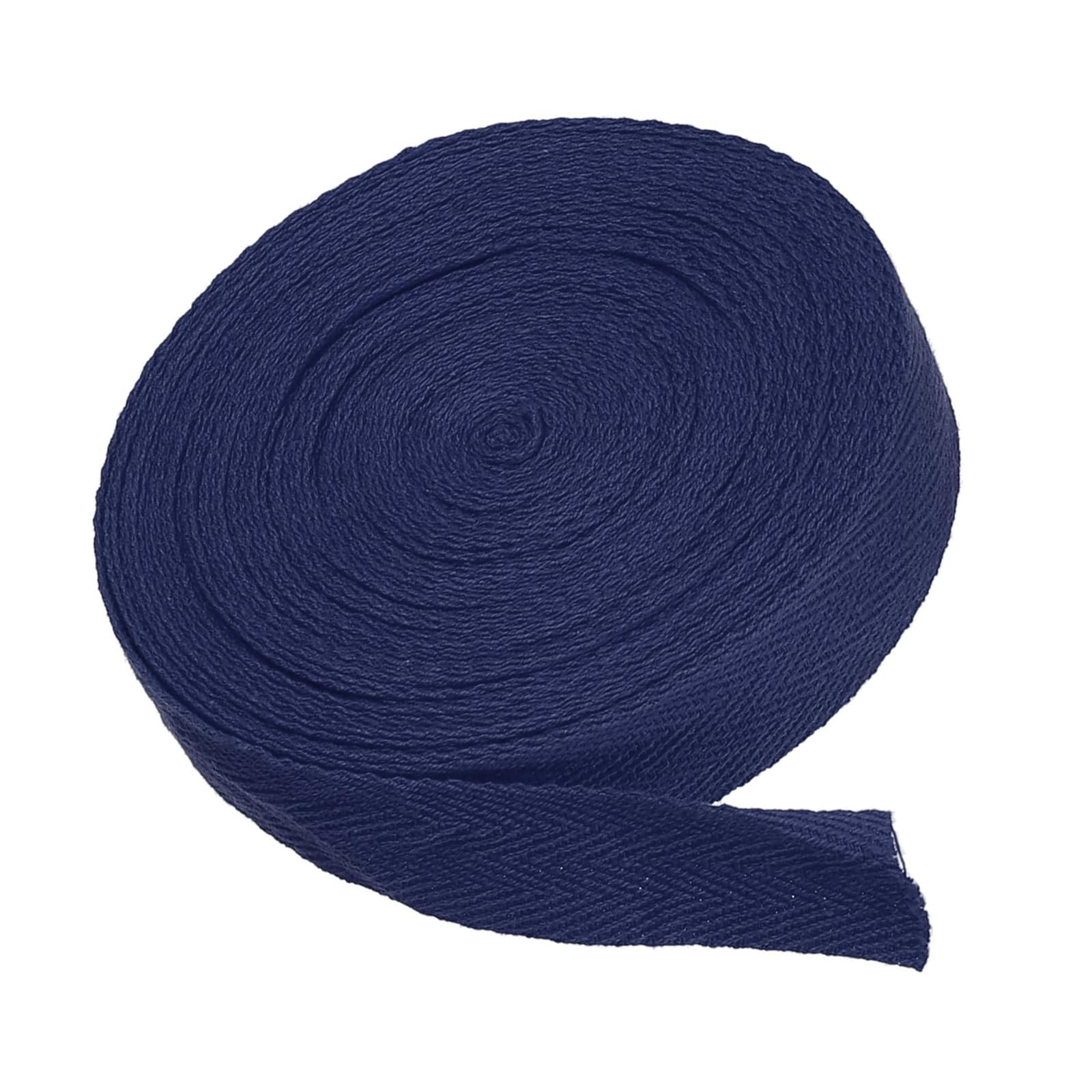 MACHSWON Cotton Twill Tape 3/4 Inch 10 Yards Cotton Ribbon Bias Binding Tape Herringbone Webbing Trim for Sewing Gift Wrapping Craft DIY Navy Blue