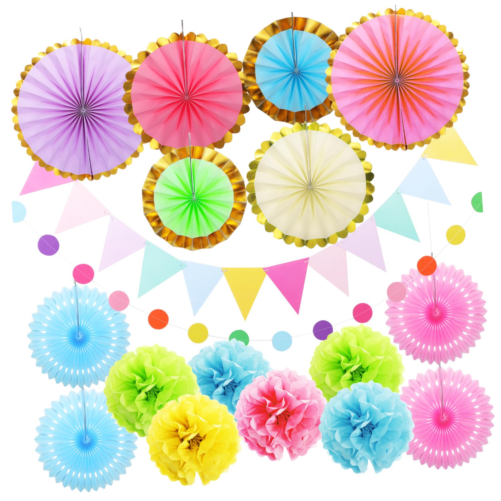 1 Juego de Pompones de Papel de Seda para Decoración de Fiestas