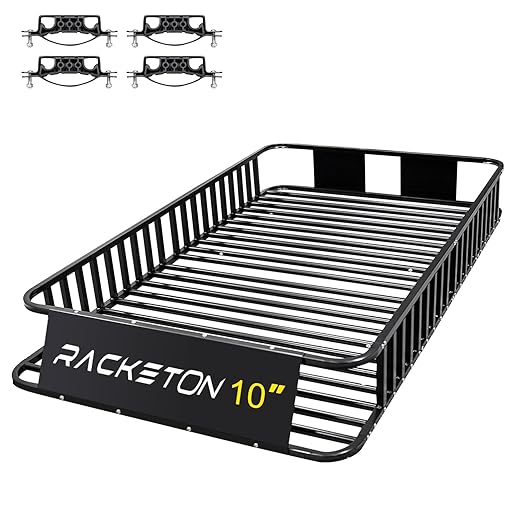 84” x 50” x 10” Large SUV and Commercial Van Roof Rack Cargo Basket