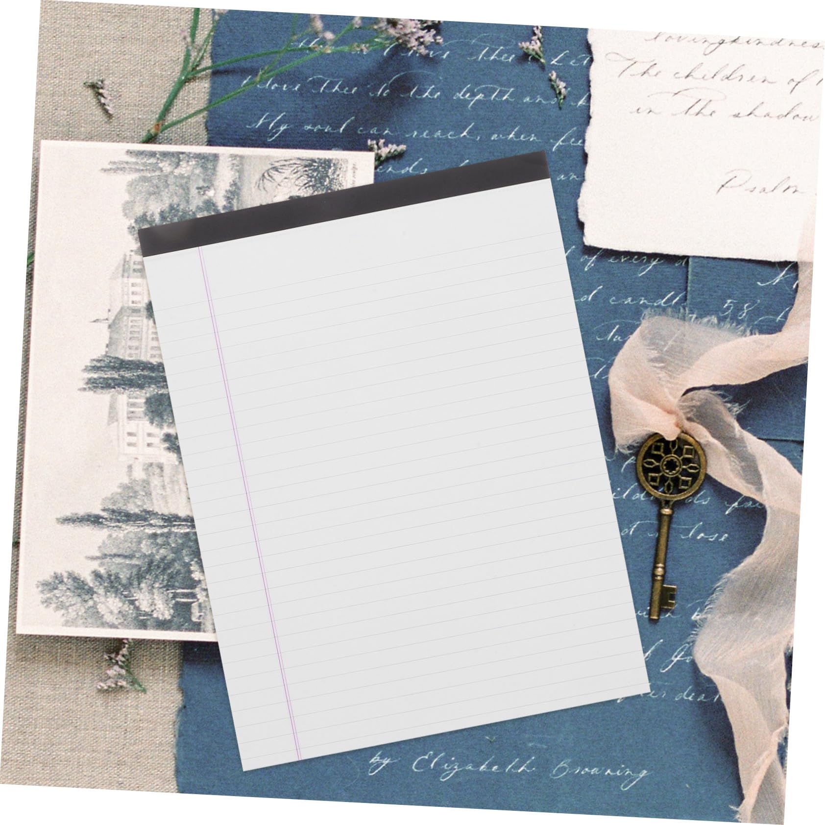 Blocchi Note Legali A4 4 Pezzi in Carta a Righe Larghe Bianco | Fondo Rigido, Fogli Lisci e Spessi, Strappo Facile, Stampa su Lato per Scrittura e Ufficio