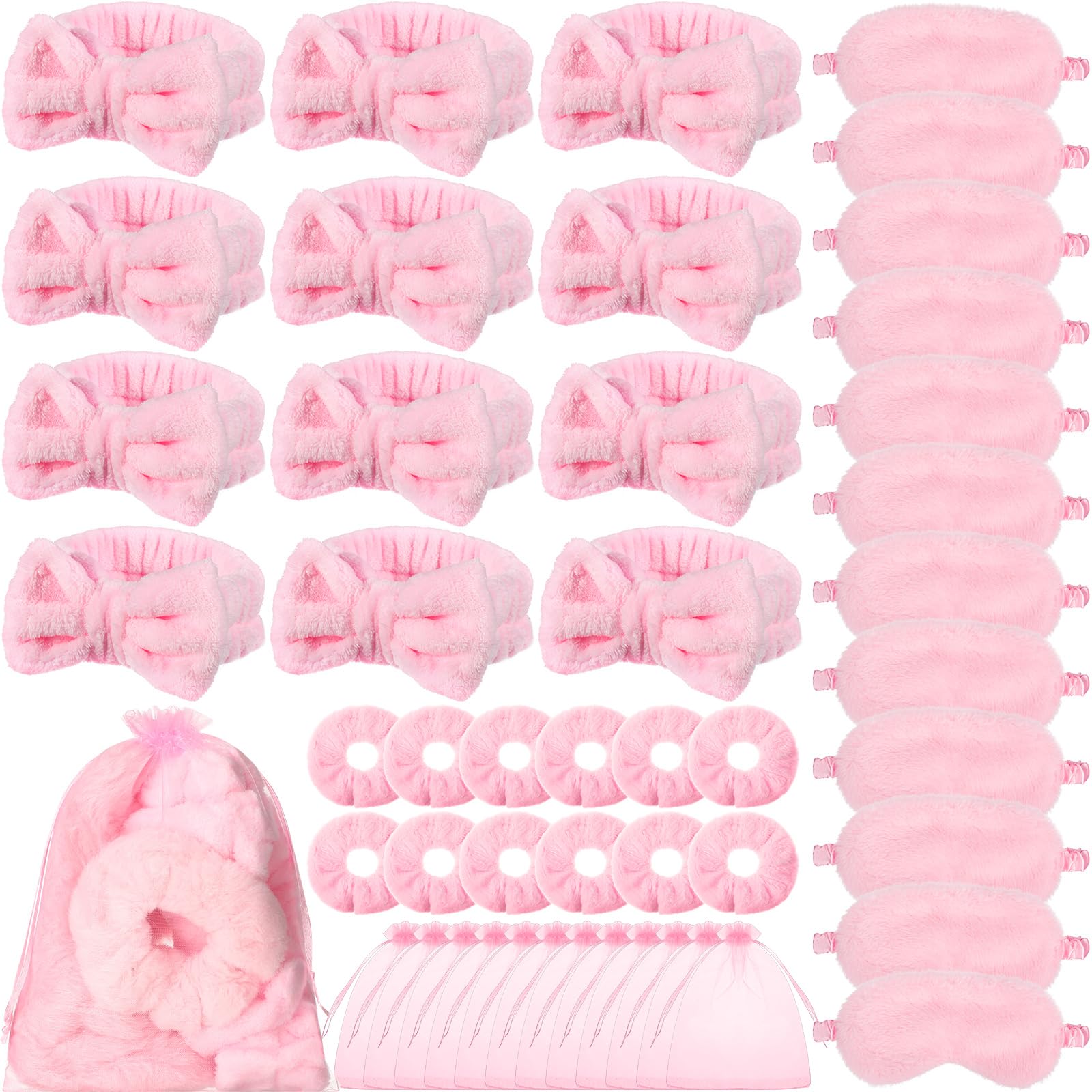 Spa Party Favor Set 80PCS Headbands Eye Masks Hair Accessories Sleepover Amazon.com: Wavwavw 24 Pcs Sleepover Supplies for Women Spa  main image 3