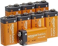Amazon Basics Everyday Alkalibatterien, 9 V, 8 Stück (Aussehen kann variieren)