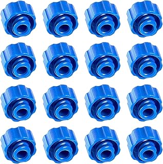 50PCS Simple Syringe Tip Cap Dispensing Tip Cap Syringe Lock Cap Blue Plum Style Plug Convex for Infusion Tube and Laboratory Supply