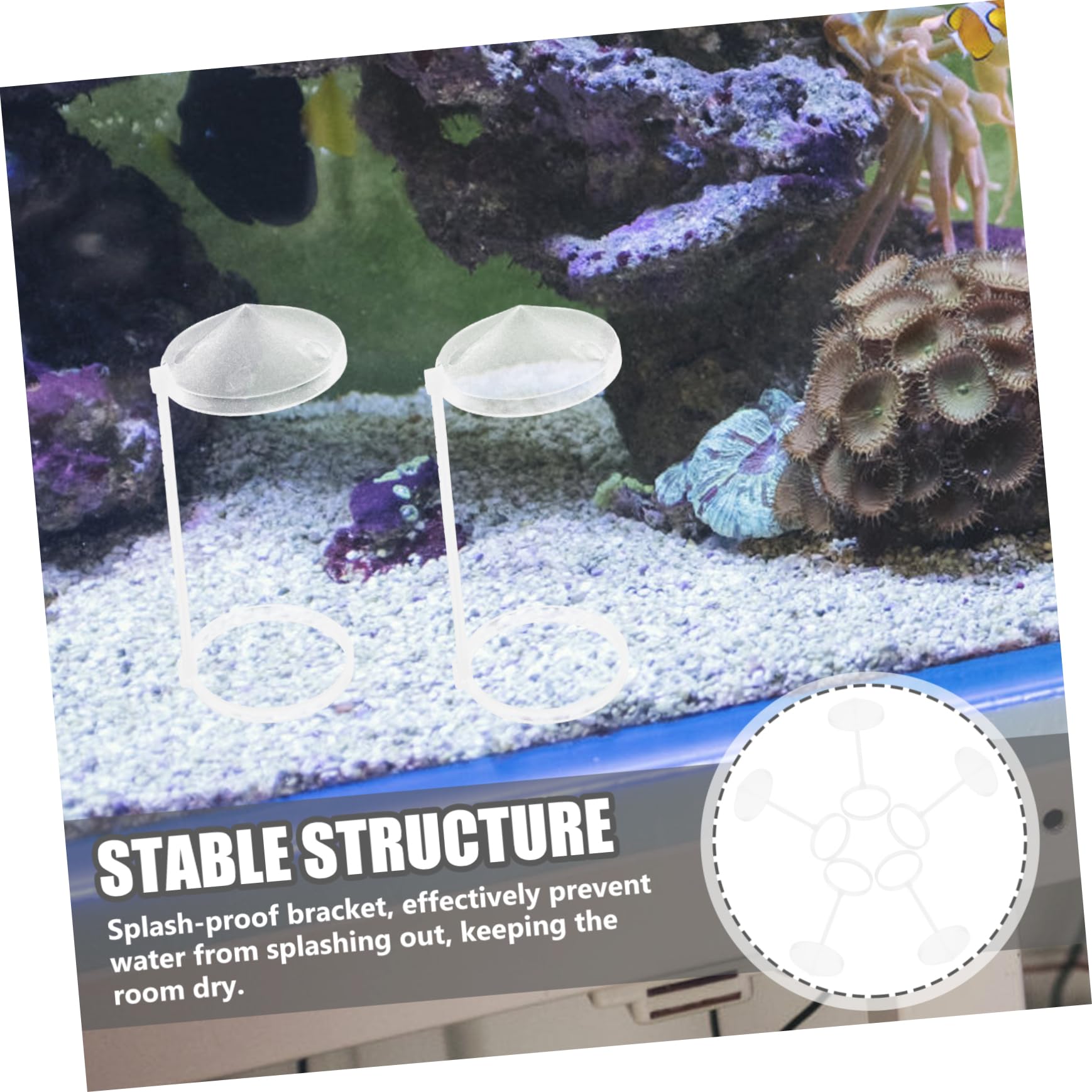 BESPORTBLE Spritzwasserschutz Für Nebelmacher - 10 Stück Transparente Halterungen