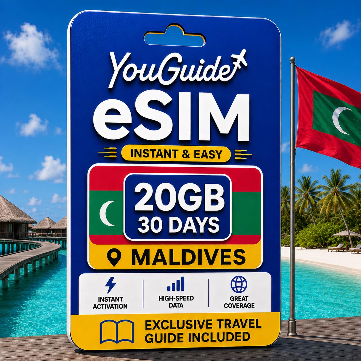 Maldivas eSIM 20GB 30Days