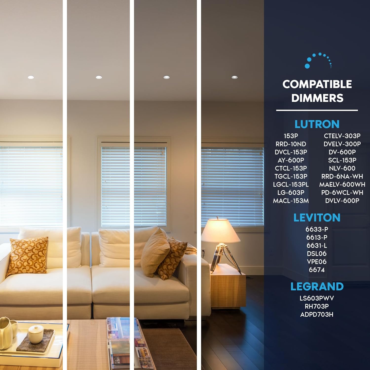 LUXRITE 3 Inch LED Recessed Ceiling Light with J-Box, CRI90, 8W, 5CCT Selectable 2700K/3000K/3500K/4000K/5000K, 840 Lumens, Dimmable Canless Downlight, Wet Rated, IC Rated, ETL Listed