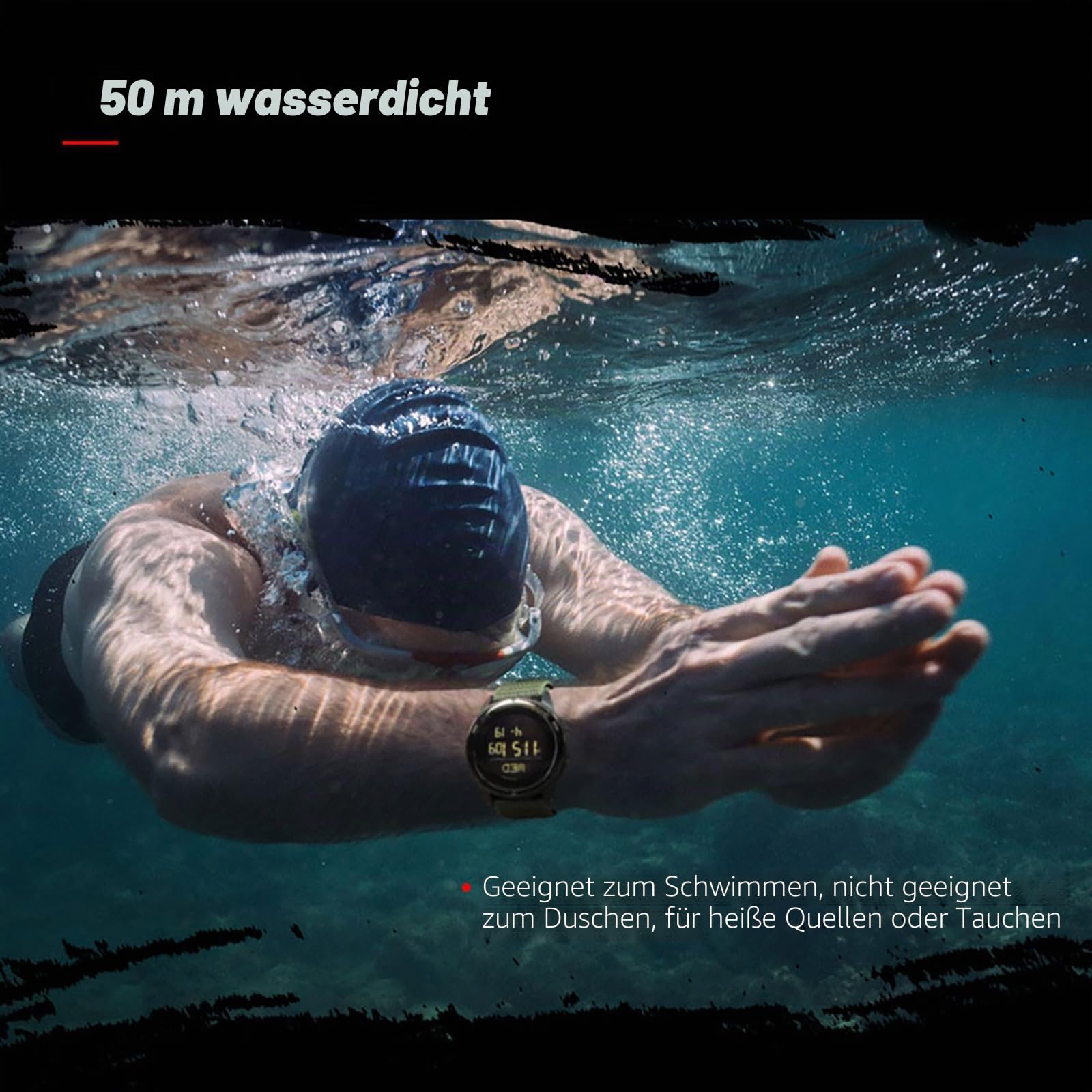 Militär Uhr Herren Digitaluhr Kompass Schrittzähler ohne app und Handy Kalorienzähler Herrenuhr Digital Armbanduhr Outdoor Tactical Watch Military 5 ATM Wasserdicht Stoppuhr Sport Chronograph Jungen