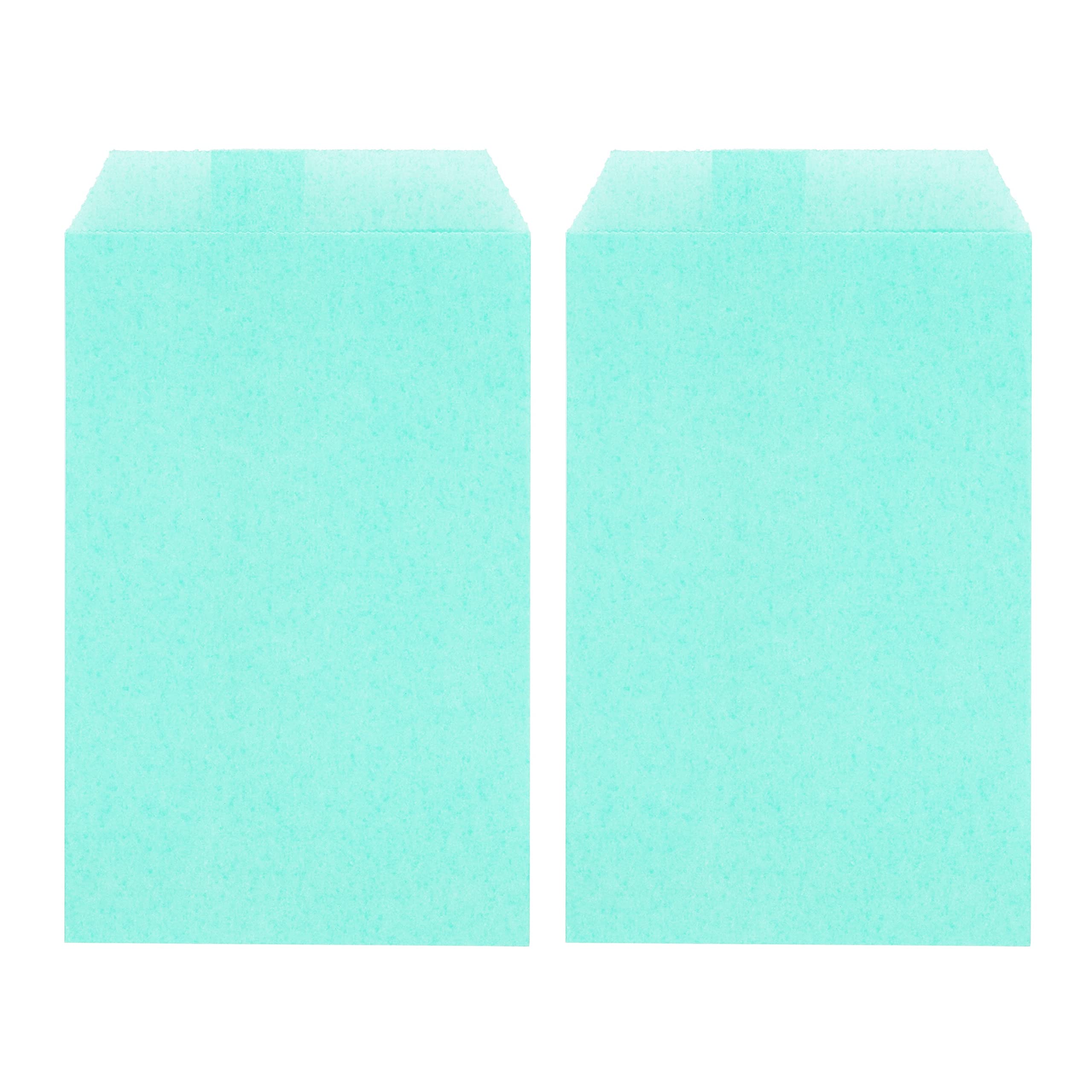 Quotidian Baby Blue Flat Mini Greaseproof Paper Envelope Bags 2 3/4" x 4 1/2" (7 x 11.5cm) Pack of 100 - Small Treat Candy Seeds Soap