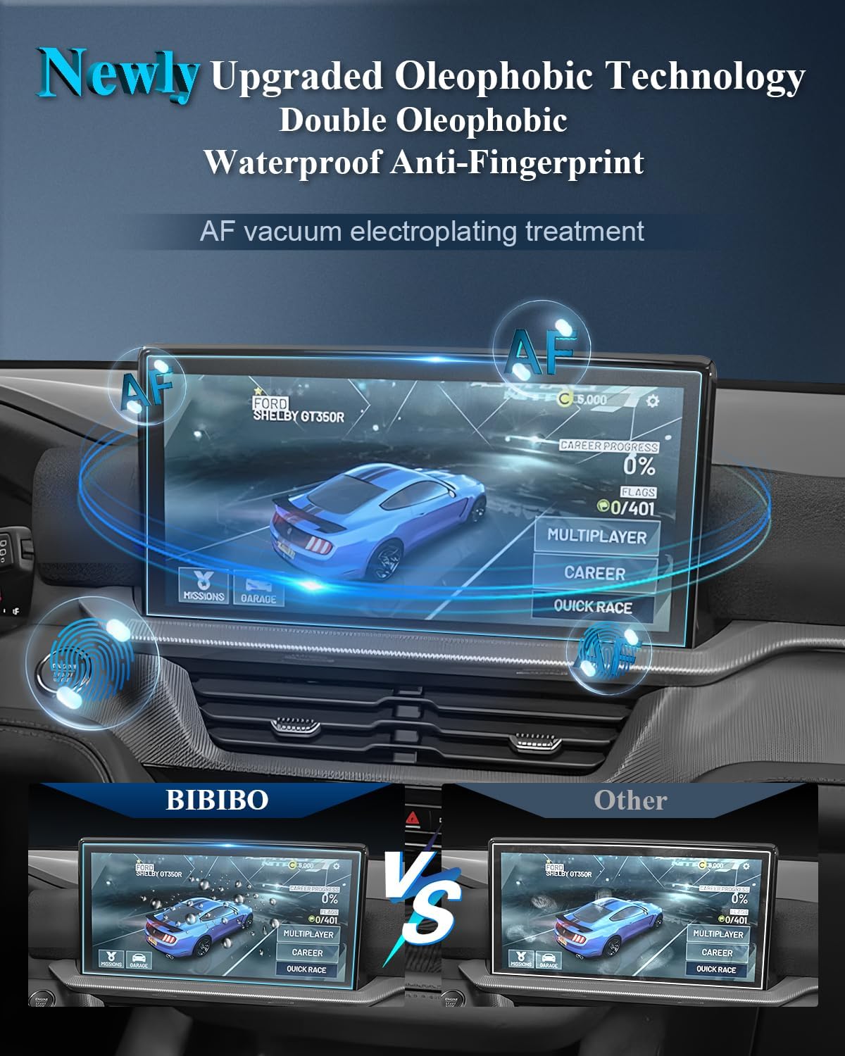 BIBIBO Matte Anti Glare for 2025 2026 Ford Explorer Screen Protector 2025-2026 Ford Explorer (Active/T-Line/ST/latinum)/2026 Ford Explorer Tremor 13.2 inch" Tempered Glass [Anti-Scratch Anti-Reflection] Ford Explorer Accessories 2025 2026 Explorer Tremor