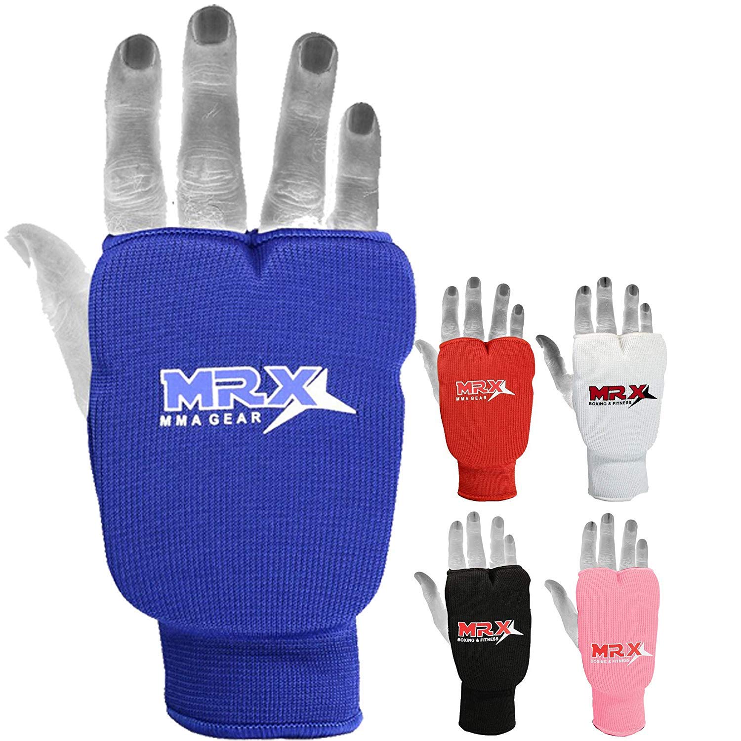 MRX BOXING & FITNESS Elasticated Training Karate Mitt Fist Guards Protector (Pair)