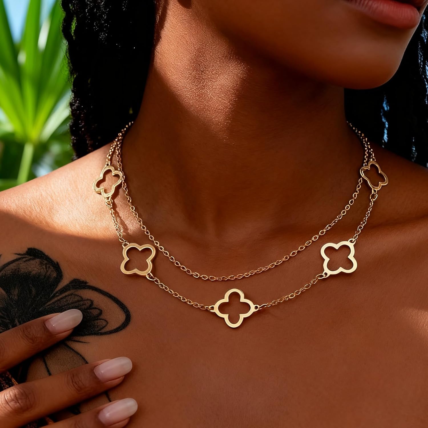 Gold Charm Necklace For Women Star Pearl Charms Pendant Neckalces Dainty 14K Gold Plated Summer Beach Ocean Jewelry Gifts - Image 8