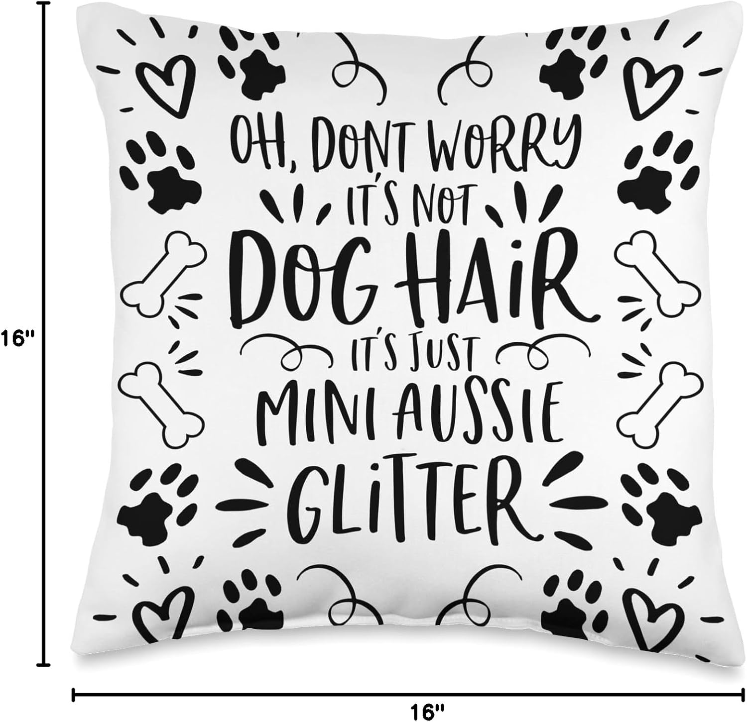 Mini Aussie Mom Gift Australian Shepherd Home Decor Dog Mom Throw Pillow