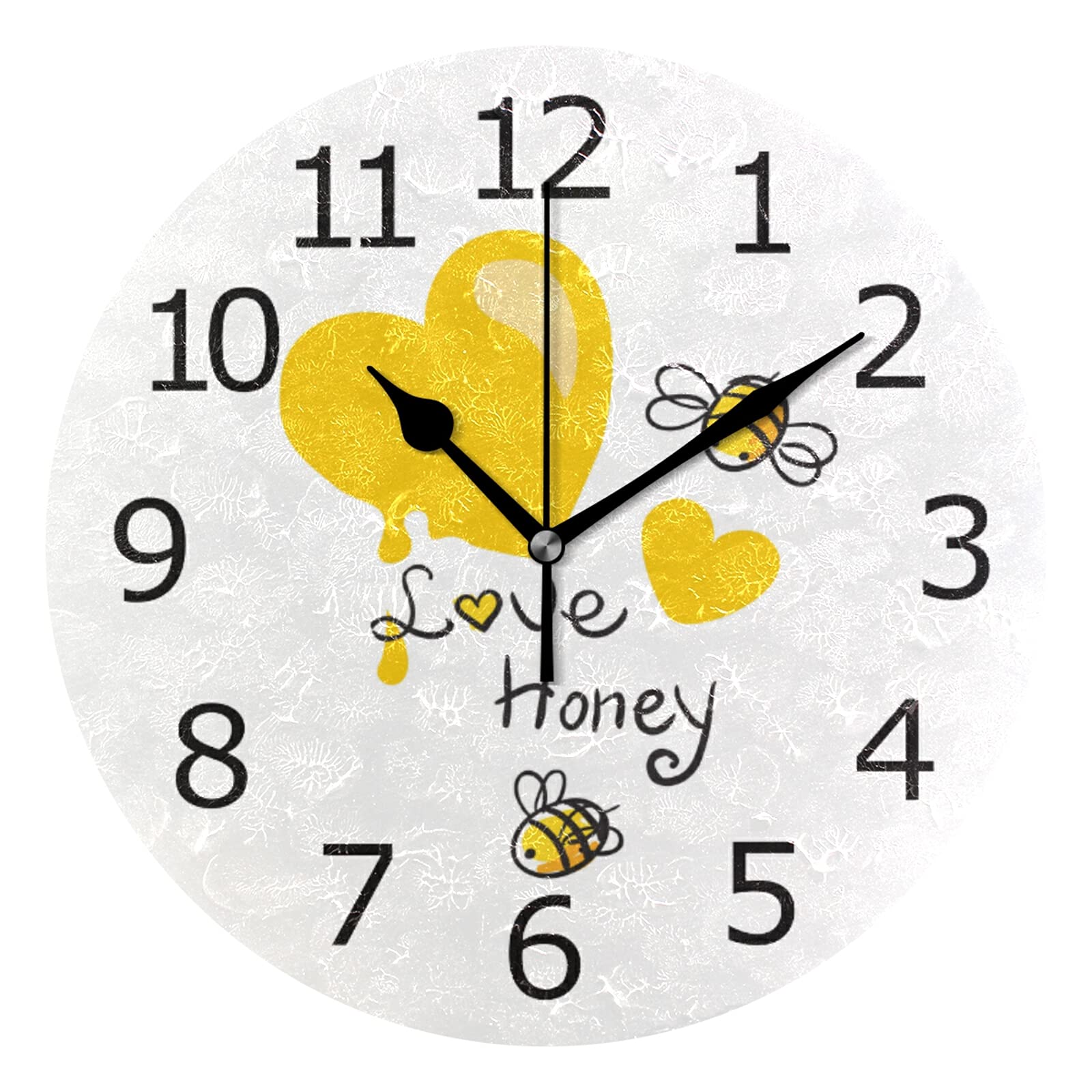 Horloges pendules murales abeille 25cm | Grande horloge moderne salon chambre