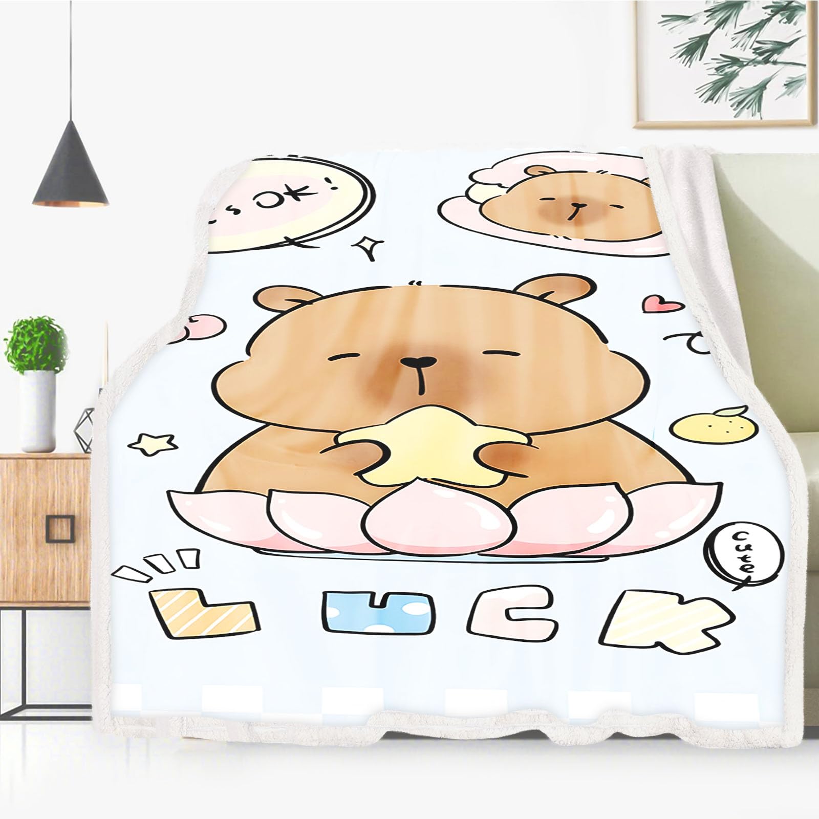 Couverture capybara anti-froid pour réchauffer vos soirées sur le canapé