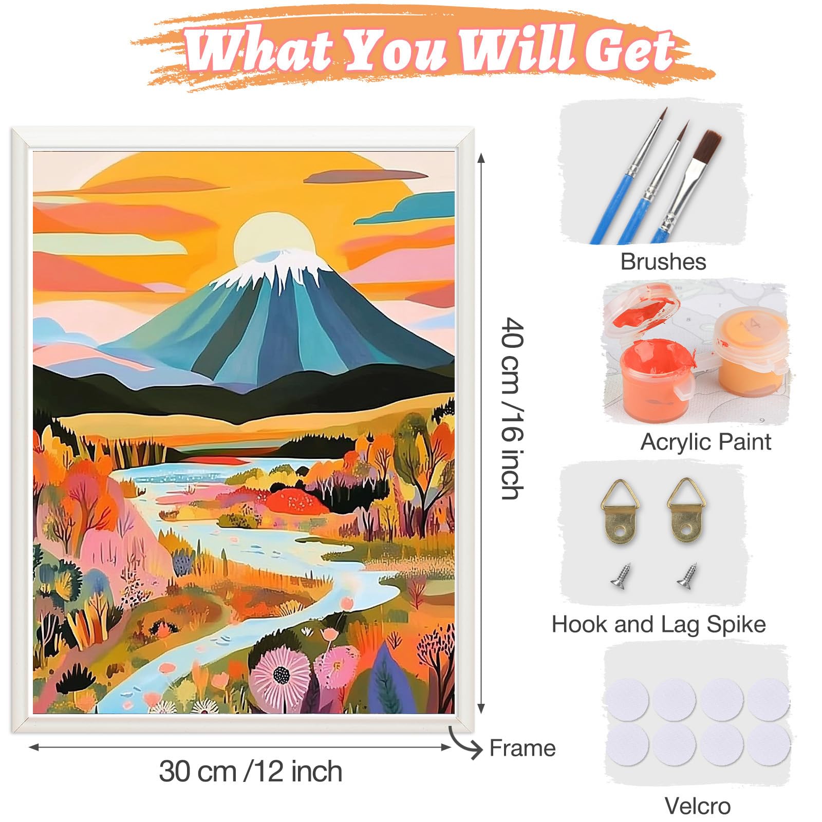 KEYIFA Cavallo Dipingere con i Numeri per Adulti, Animali Painting by Numbers Kit con Pennelli e Acrilico Pigmento, Fai da te Olio La Pittura di Numeri Kit, Decora la Casa 30x40cm