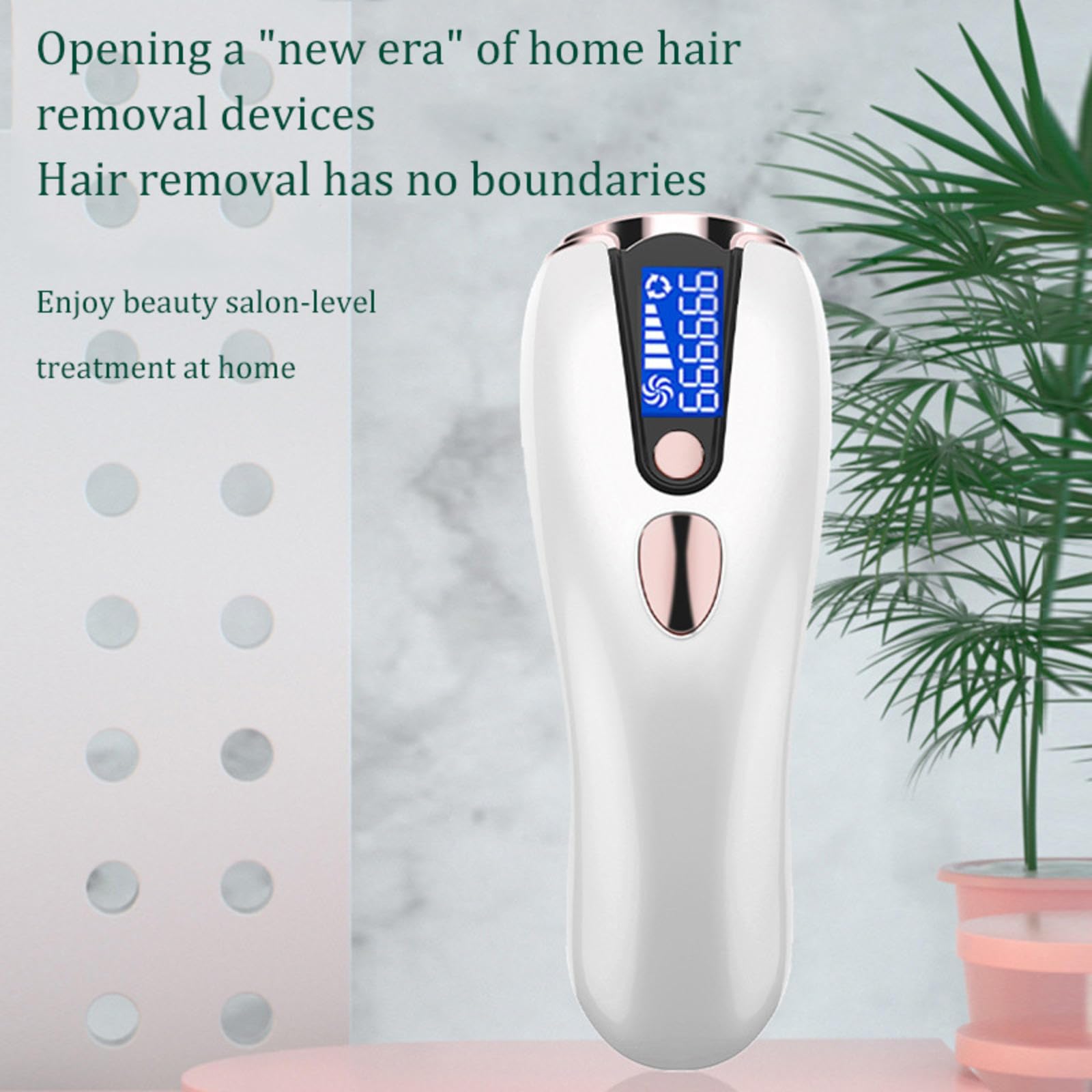 NIBHZ Dispositivo de Depilación para Hombres, Dispositivo de Belleza con Luz para Barba, Depilación Indolora, Alto Rendimiento, Número Ilimitado de Irradiaciones, 5 Tipos de Modos,White