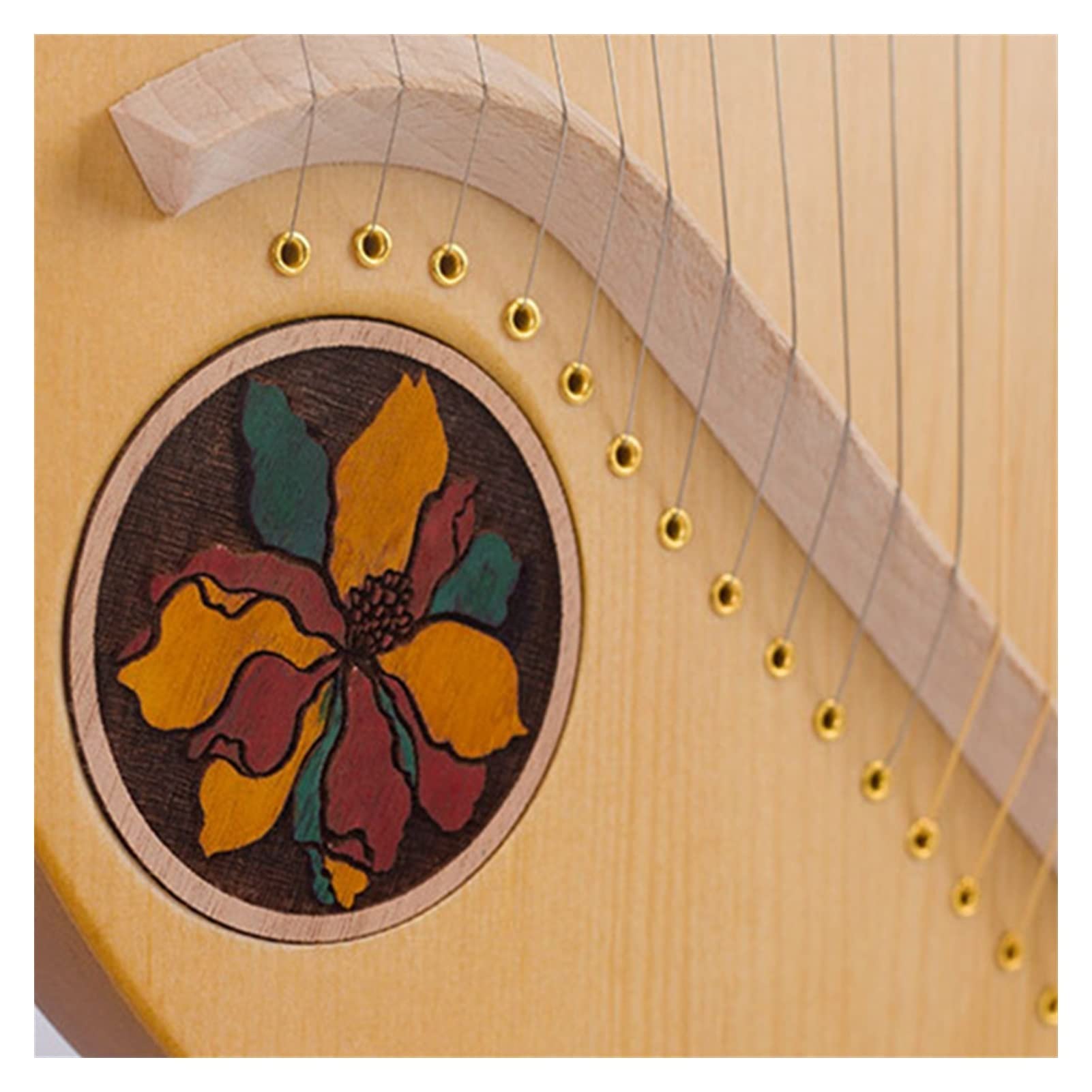 21 Saiten Leier Harfe Aus Holz Mahagoni Musikinstrument Mit Ersatzsaiten Stimmschlüssel Harfen-Saiteninstrument