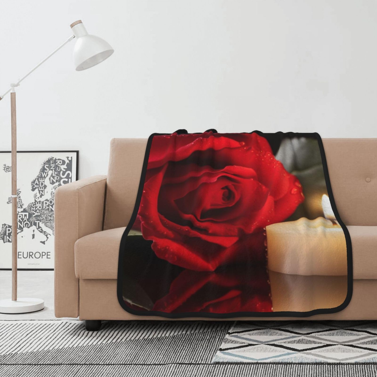 Couverture polaire douce 102x127 cm plaid flanelle double face lit canapé