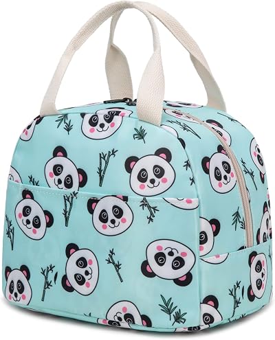 Lunch Bag for Girls Women, Reusable Insulated Lunch Tote Lunch Box for School Work Picnic (Panda)