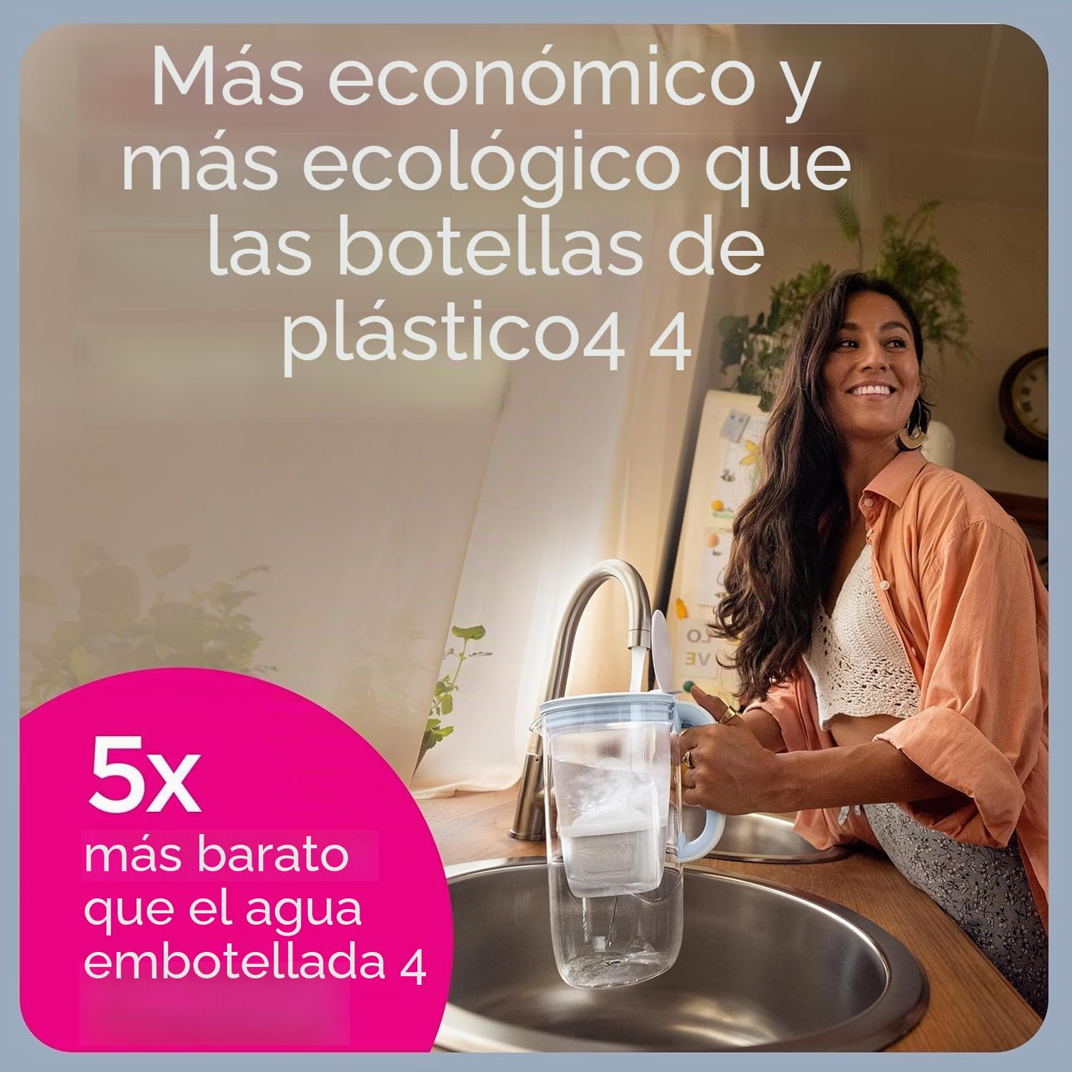 BRITA Jarra filtrante estilo gris (2,5 l) incl 1 cartucho filtro agua grifo MAXTRA PRO All-in-1 reducido PFAS*,piedra caliza, cloro, algunas impurezas y metales indicador tiempo y volumen vertido
