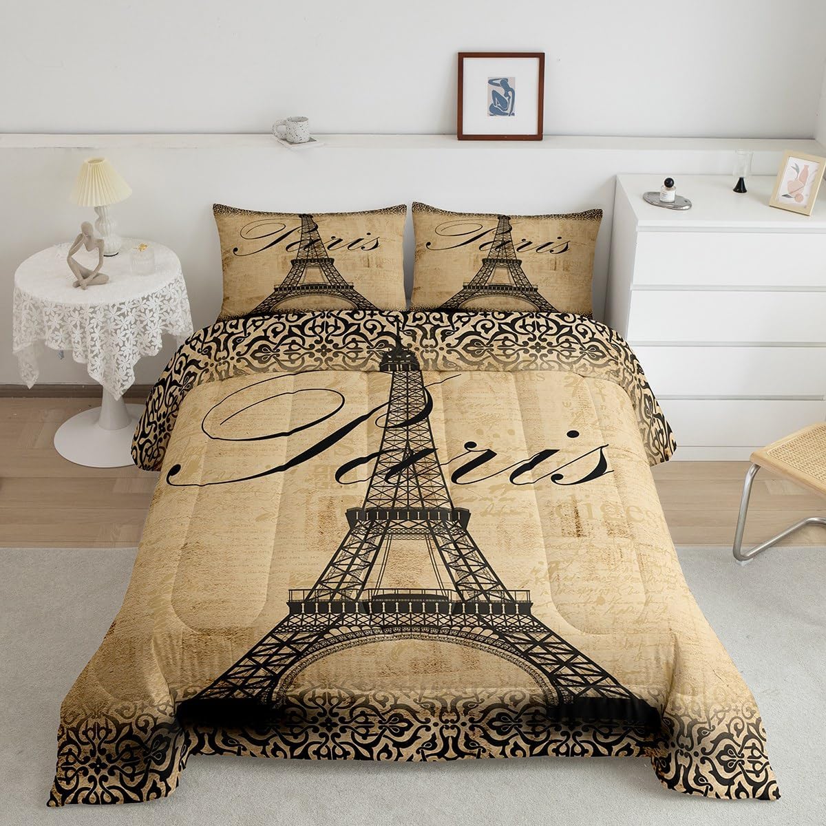 Feelyou Lion Comforter Set Twin Size Kids Rose Floral Comforter for Boys Girls Teens 3D Wild Animal Pattern Bedding Set Romantic Flower Duvet Set Valentine's Day Quilt