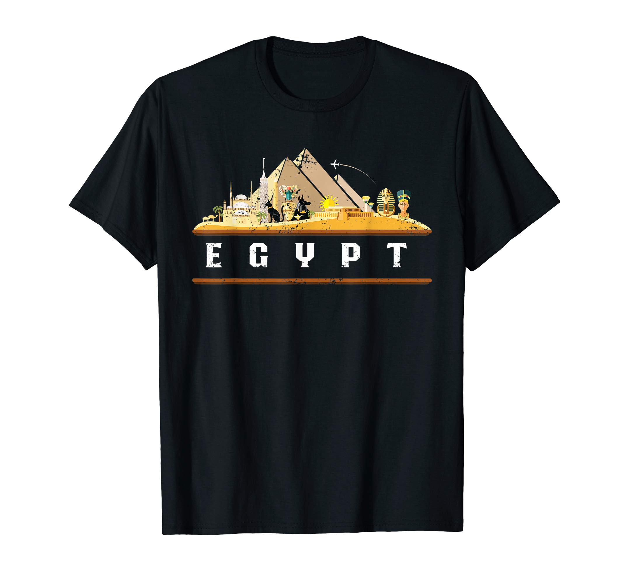 Egypt Egyptian Pyramids Gift IdeaEgyptian Pyramids Gift Idea Egyptian Culture T-Shirt Black Unisex-Adults Small Crew Neck Short SleeveOEKO-TEX STANDARD 100