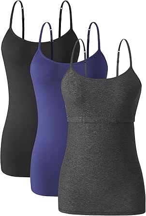 Femme Débardeur Bretelles Spaghetti Ajustable Camisole De Base Débardeur Sexy Ete Satin Tunique