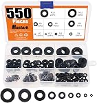 760-Pcs [9 Tailles] Kit d'assortiment de matériel en acier plat en alliage de zinc noir - M2 M2.5 M3 M4 M5 M6 M8 M10 M12