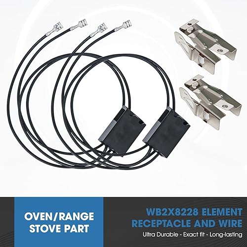 Miniatura 2 de WB2X8228 Element Receptáculo y kit de alambre por Seentech Pieza de repuesto para estufas y cocinas GE, Hot-Point y Ken-More. Sustituye a AP2013499
