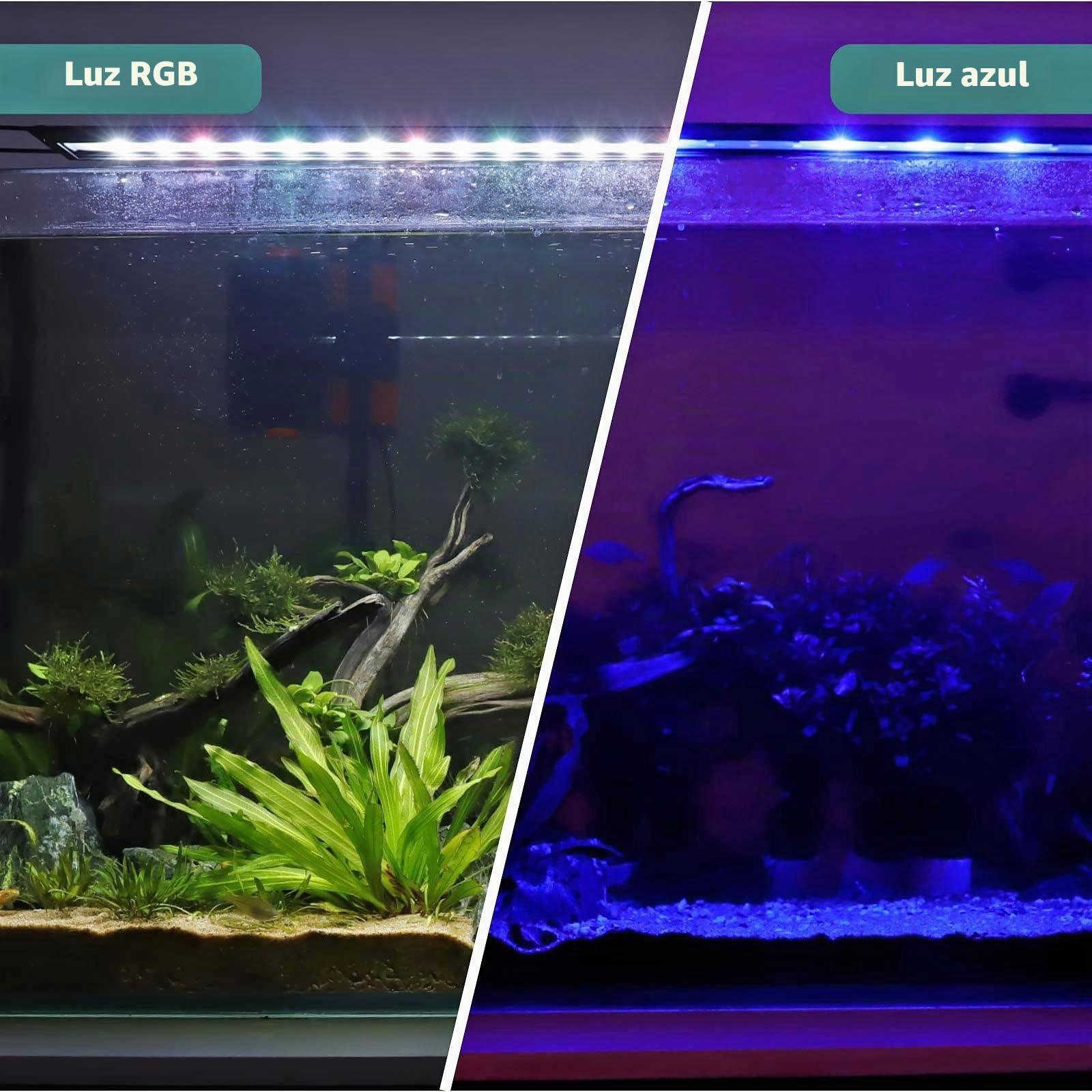Hygger Luz Acuario,Luz Acuario LED,29W RGB Luz Acuario Plantado con Espectro Completo con Monitor LCD, 10 Niveles de Brillo, Temporizador Ajustable, 3 Modos para Tanque Plantado de 90-111cm