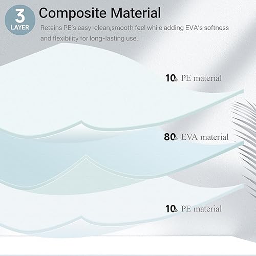 Miniatura 3 de Cortina de ducha con purpurina estrellada, cortina de baño impermeable de 3 capas de PEVA 8G con diseño esmerilado y transparente, forro de EVA