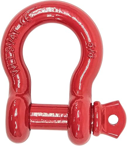 Mytee Products Grillete de anclaje de 58 de pulgada de acero al carbono forjado con pasador de tornillo de aleaciĂłn WLL 3.25 toneladas (6,500 Mytee Products Grillete de anclaje de 58 de pulgada de acero al carbono forjado con pasador de tornillo de aleaciĂłn WLL 3.25 toneladas (6,500