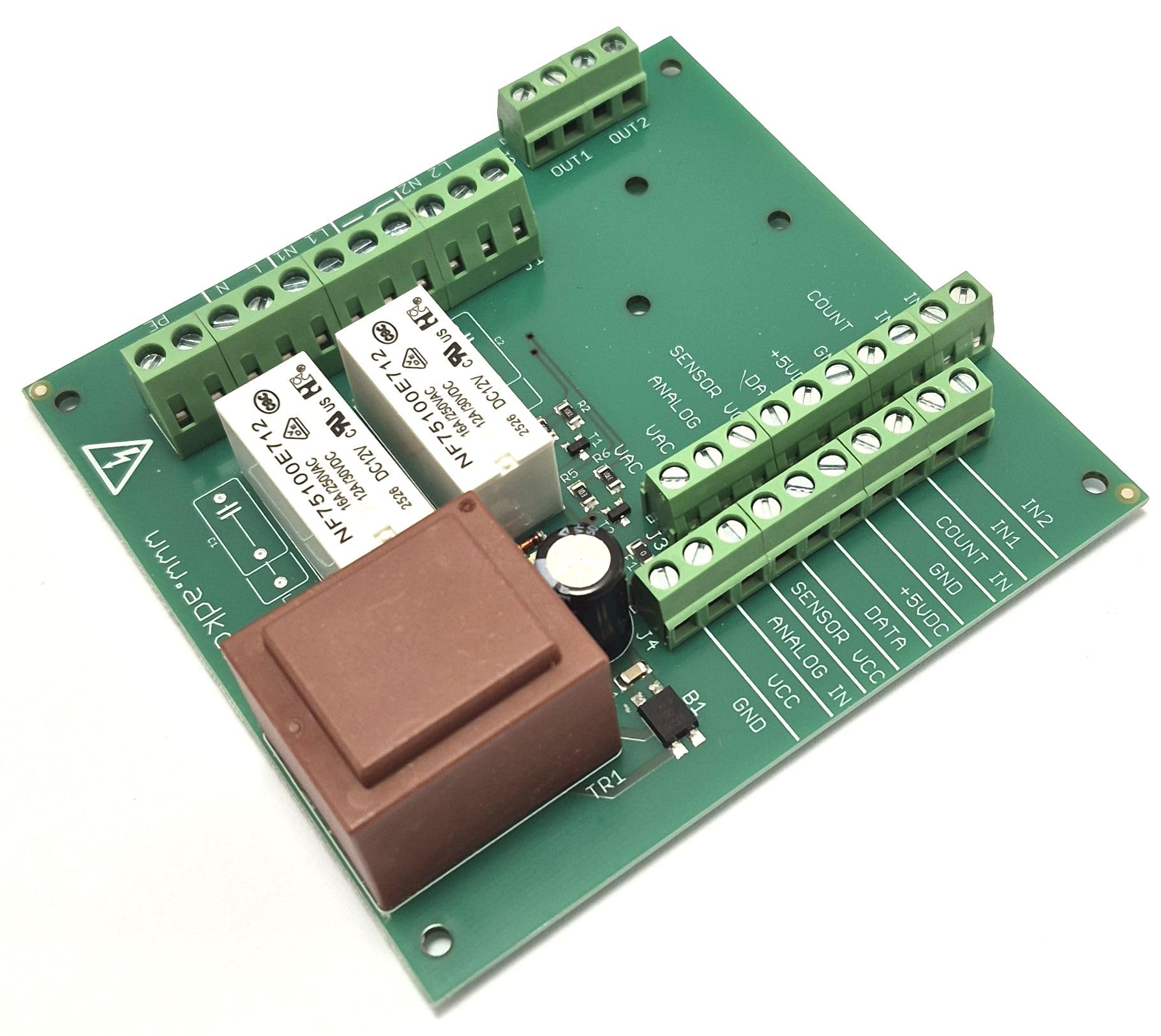 Steuerung für Shelly UNI Wifi - IP65 Gehäuse 2x 16A Relais 230V (Polypropylen)
