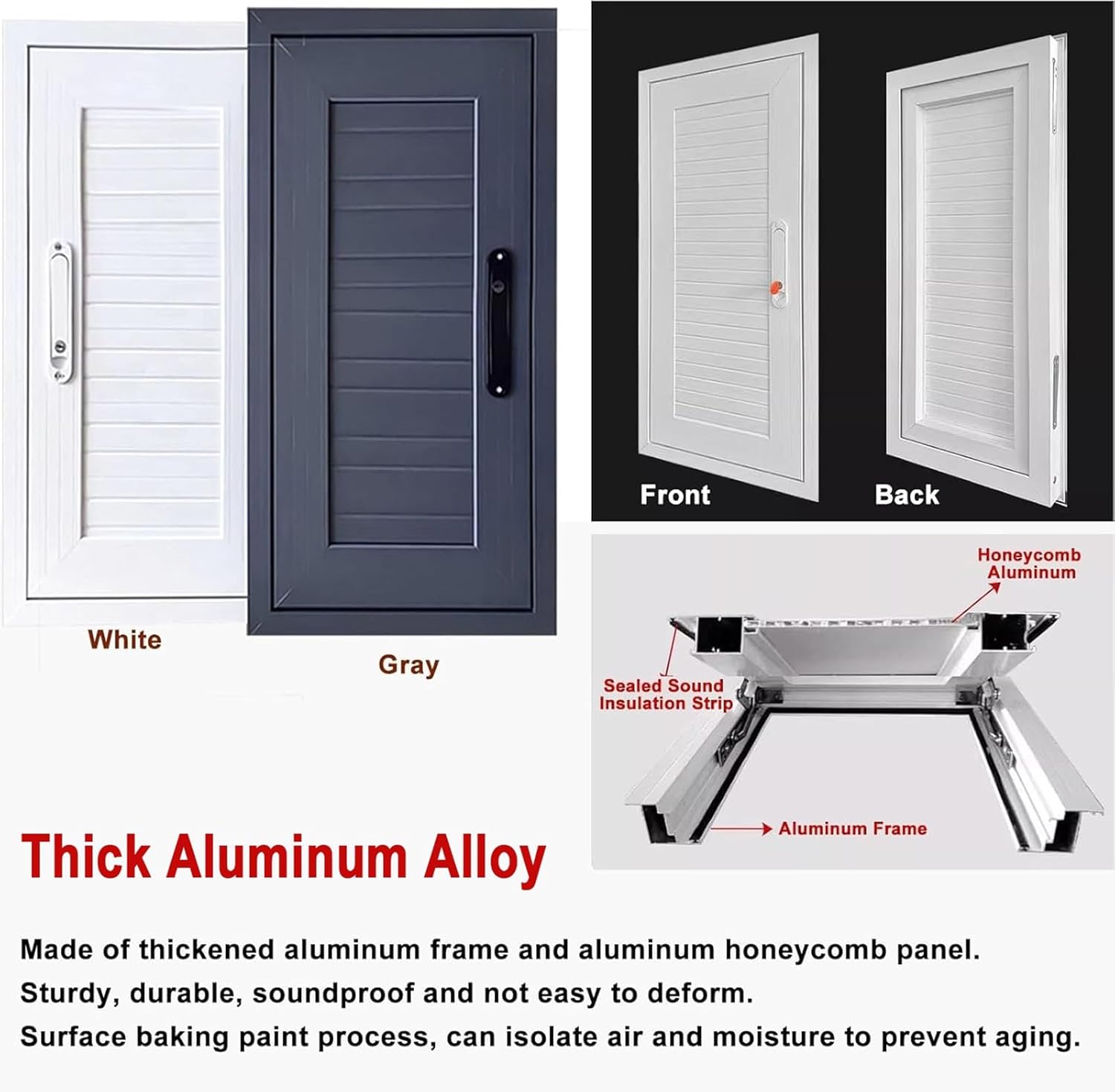 HVAC Duct Access Door with Handle, Metal Easy Access Panel Attic Hatch, Wall Inspection Door Wall Hole Cover for Plumbing Wiring Alarm Heating, 2 Colors(Black,14x16in)