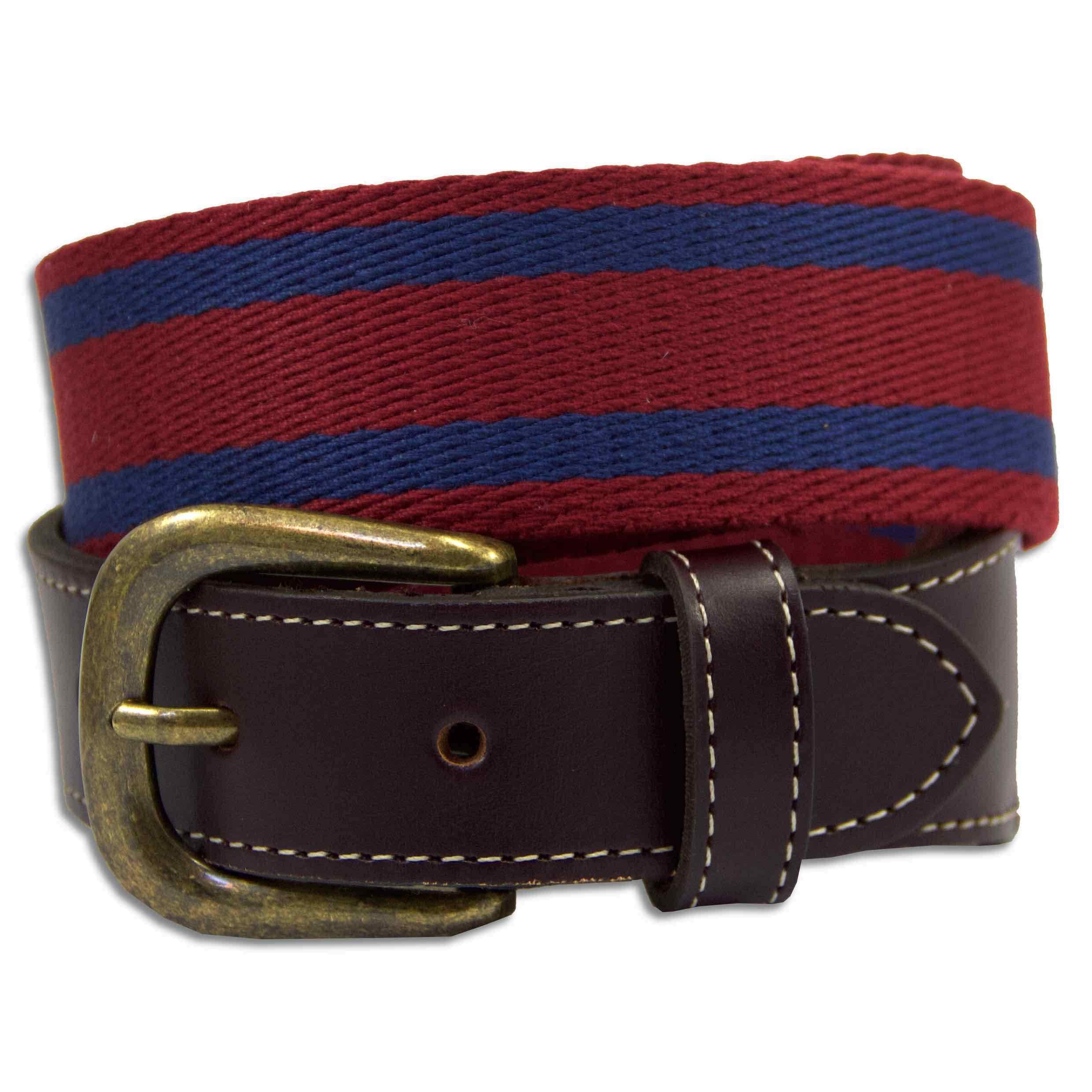 The Regimental Shop Men's Maroon/Navy The Regital Shop Royal Engineers (Sappers) Webbing Belt Xl (39-41")