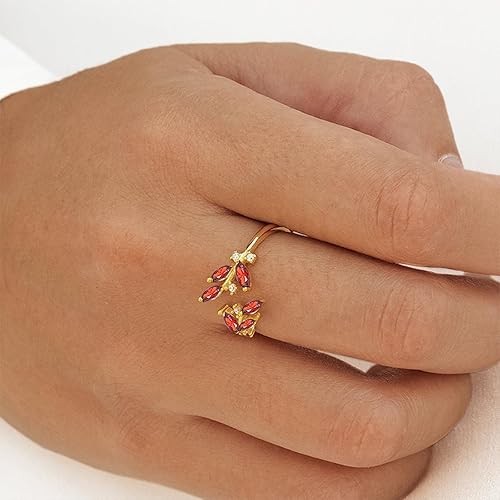 Miniatura 3 de Anillos delicados abiertos y ajustables para mujer, anillos apilables delicados para mujer