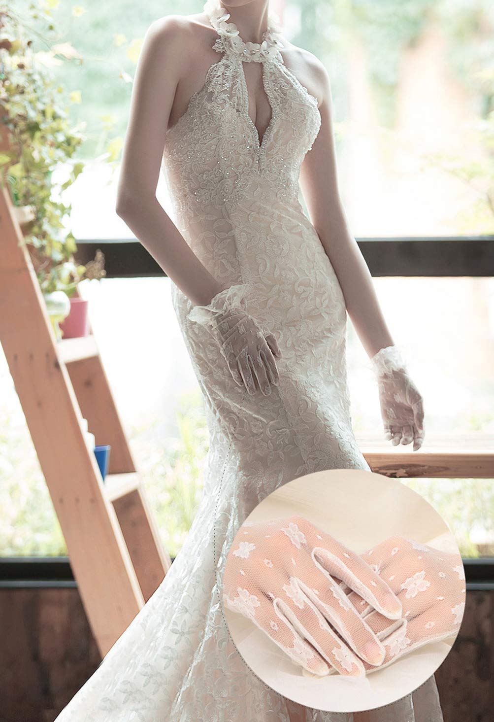 Women Gloves Driving Gloves Evening Gloves Full Finger Bridal Gloves for Wedding