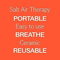 Vista 4 de Inhalador rellenable de sal del Himalaya rosa con sal de cristal rosa del Himalaya.