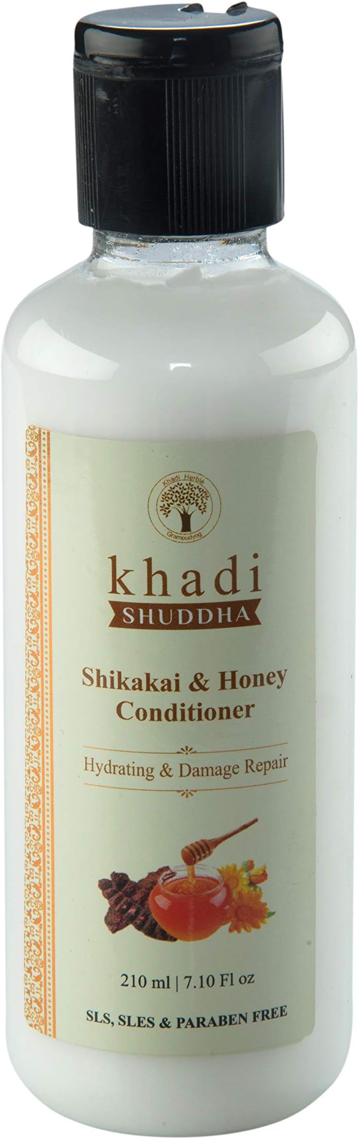 Khadi Shuddha Shikakai & Honey Conditioner 210 ML - Softening & Protecting (SLS, SLES & PARABEN FREE), black, 210 ml