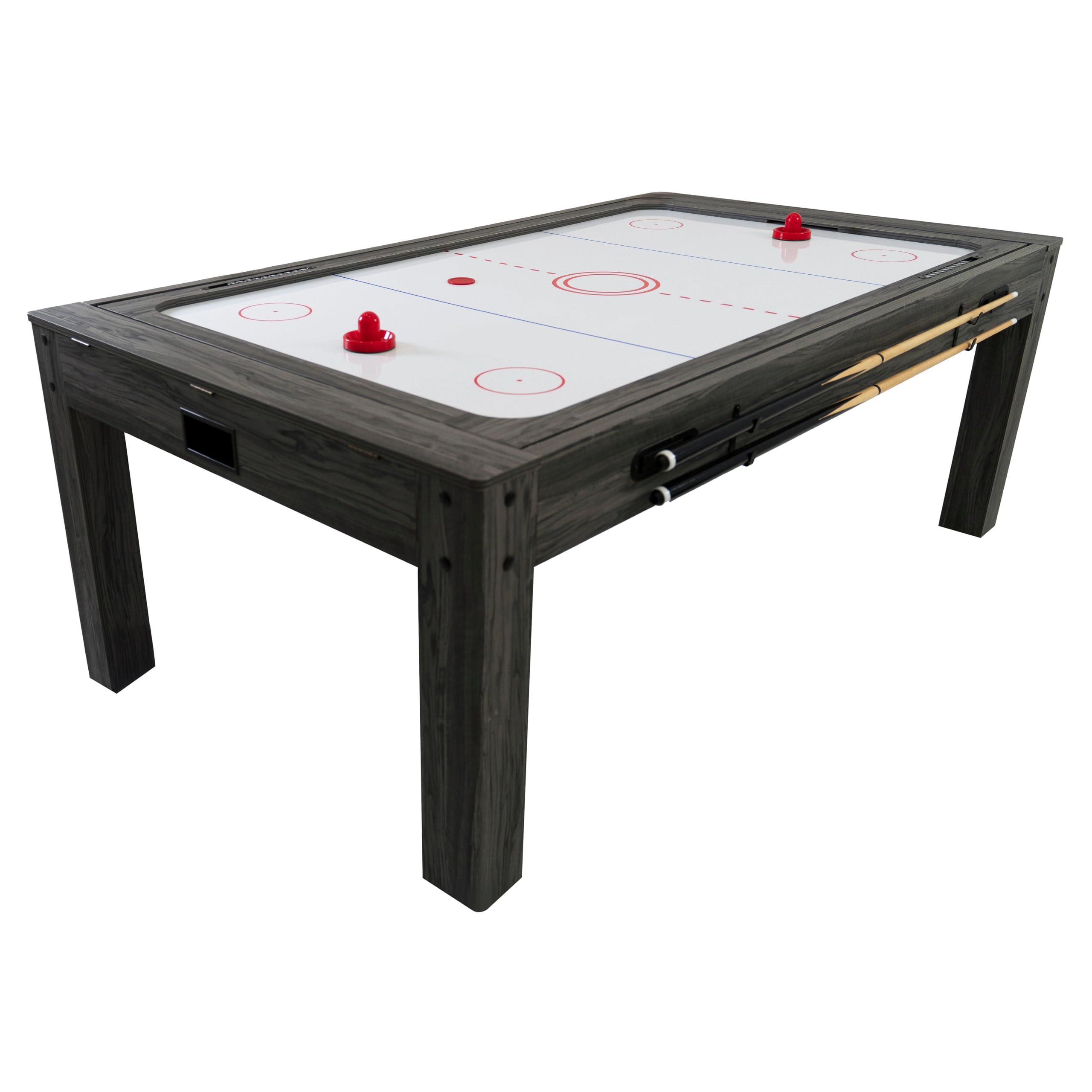 7 in 1 Spieltisch und Esstisch Billardtisch Tischtennis Airhockey Schach Backgammon Shuffleboard Partyunterhaltung Home Office Erwachsene Komplettes Spielset für die ganze Familie mit Zubehör