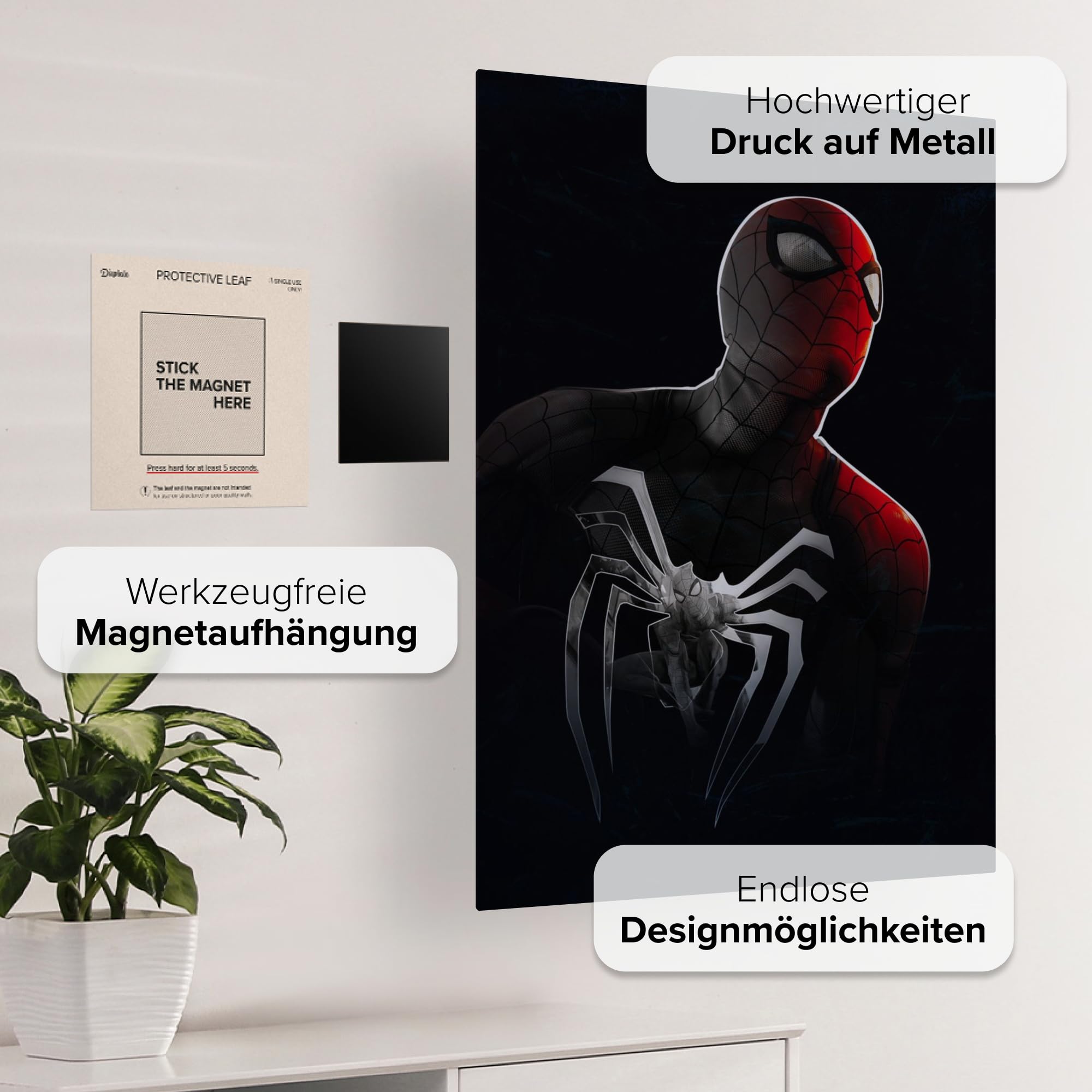 Amazon.com: Displate Official Spiderman Metal Poster Magnetic