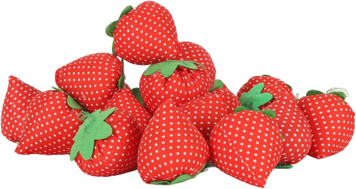 Generic Small Pin Cushion Cushion Cute Strawberry Shape, 20pcs for Sewing Embroidery Quilting DIY Crafts