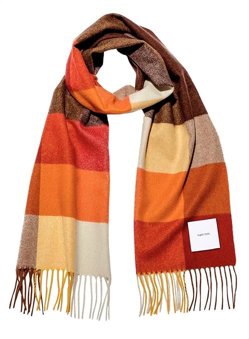 あきさん@専用matti totti 100%カシミヤ マフラー 赤 チェック matti