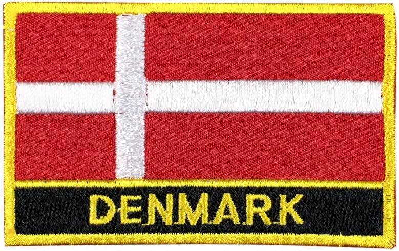 Denmark Flag Patch Embroidered Bag Hat Iron on Patch Flag Patches