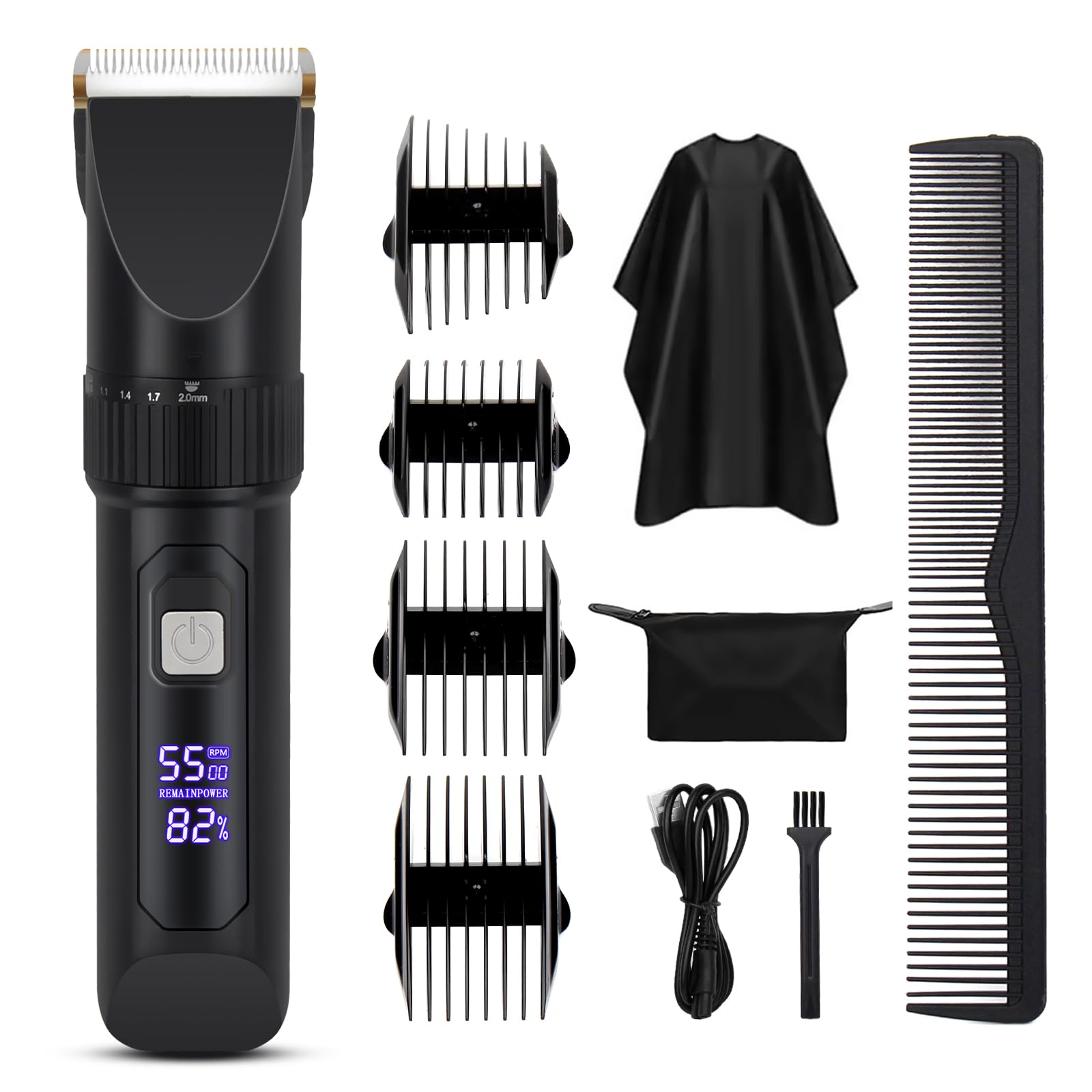電動バリカン ヘアカッター LED電量ディスプレイコードレスUSB充電安全ロック 爆買 電動バリカン 新バリカン ヘアカッター 散髪 USB充電式 セルフ