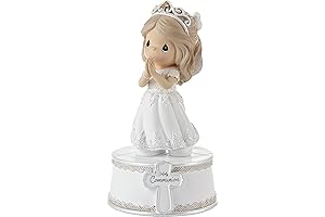 Precious Moments Girls First Holy Communion Musical – Holy Communion Resin Musical – Communion Gift