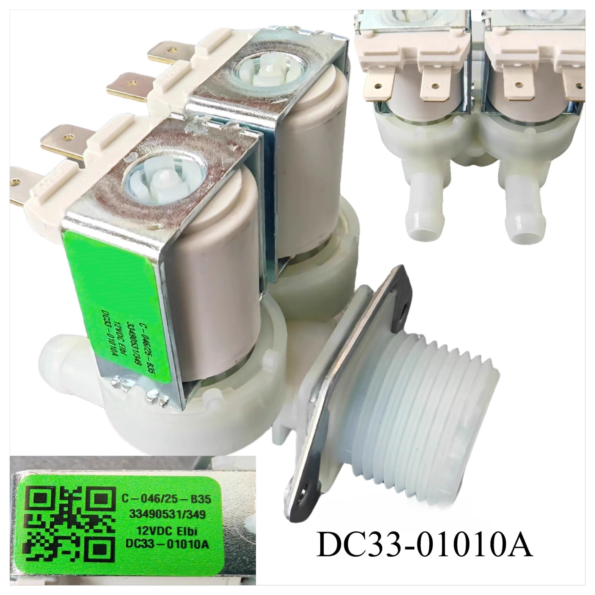 Electroválvula Para Samsung Para WW10T504DA Para WW10T554DAT Para WW10T634DLN Válvula De Entrada De Lavadora Válvula Electrónica DC33-01010A