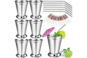 Set of 6 Mint Julep Cups with Accessories