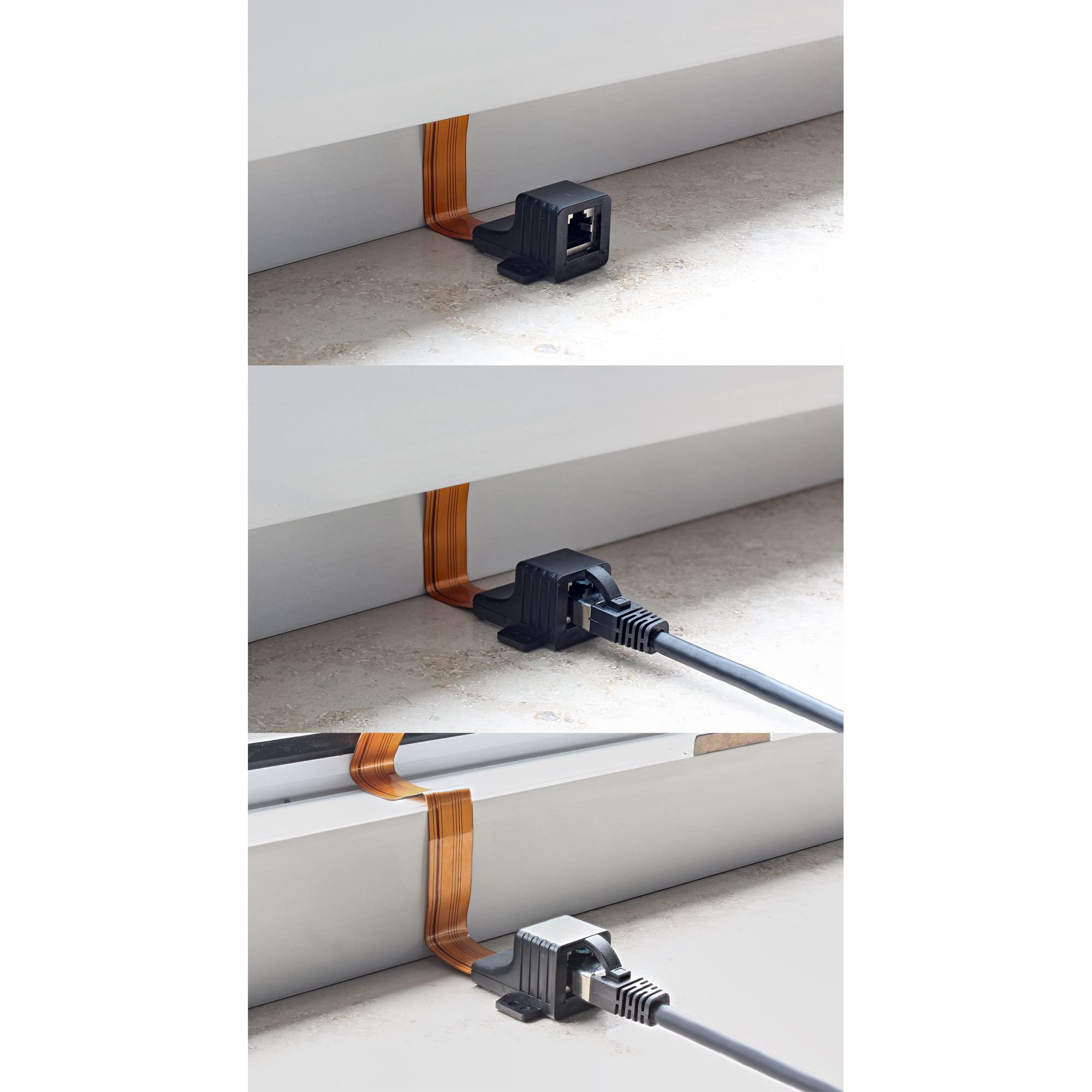 InLine 69991I - Cable de conexión para ventana (2 conectores RJ45, sin apantallamiento, 0,3 m)