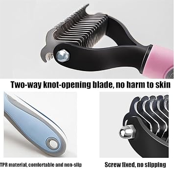 Pet Grooming Brush, Dog Brush, Deshedding Grooming Comb Fur Brushes, Double Sided Pet Shedding Brushes For Dogs And Cats